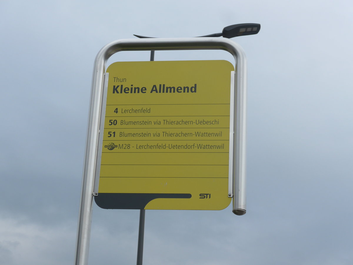 (196'473) - STI-Haltestelle - Thun, Kleine Allmend - am 2. September 2018