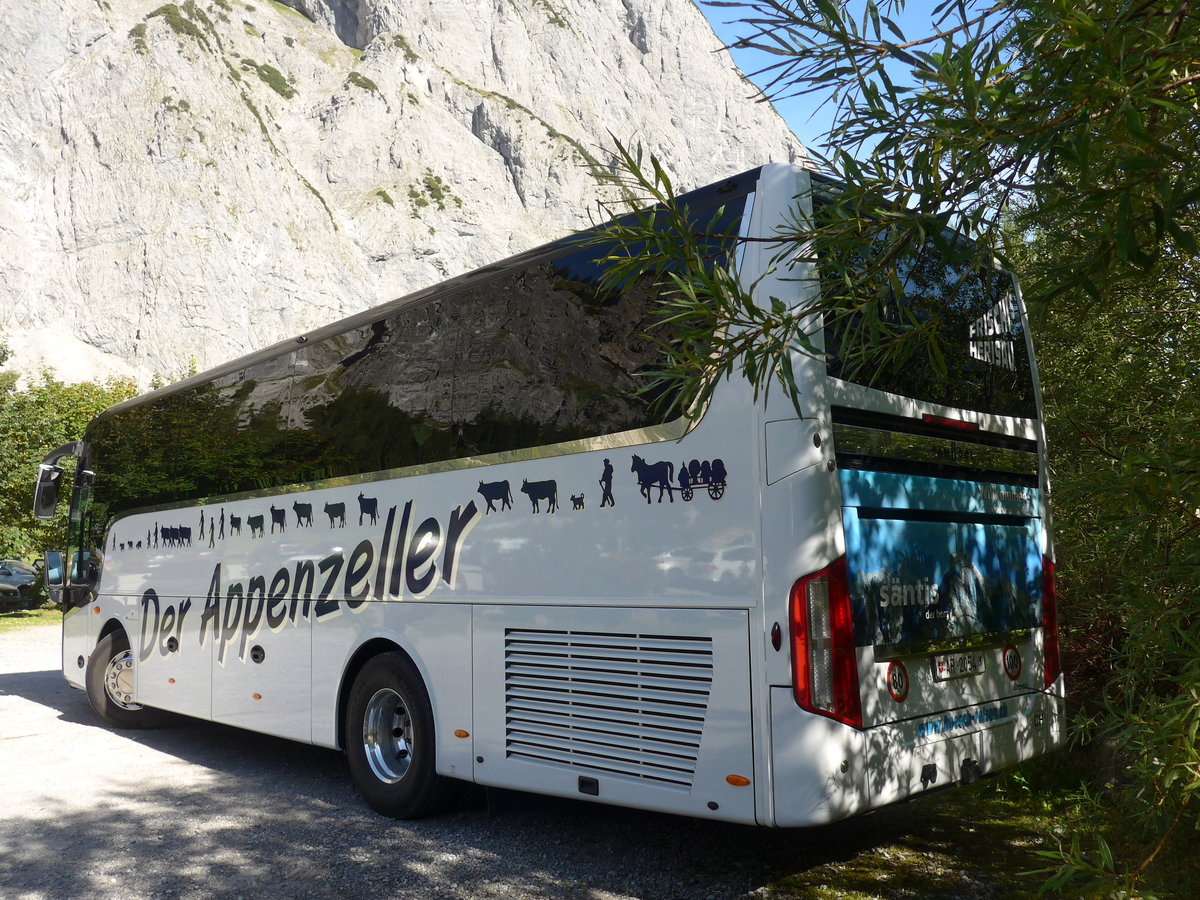 (196'766) - Aus der Schweiz: Frischi's, Herisau - AR 2054 - Van Hool am 11. September 2018 auf der Gramai Alm