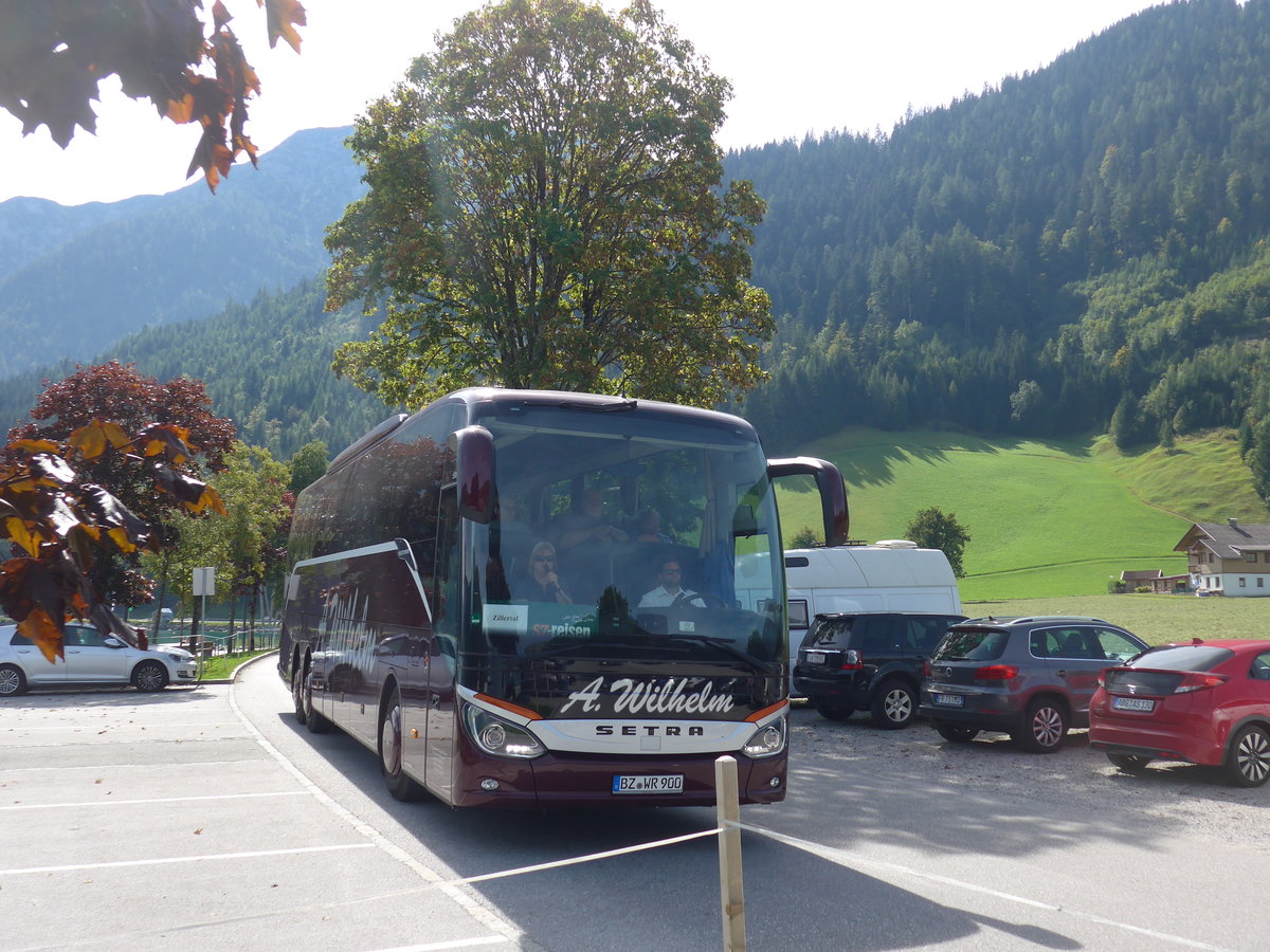 (196'781) - Aus Deutschland: Wilhelm, Ebendrfel - BZ-WR 900 - Setra am 11. September 2018 in Pertisau, Hochsteg/Knappen