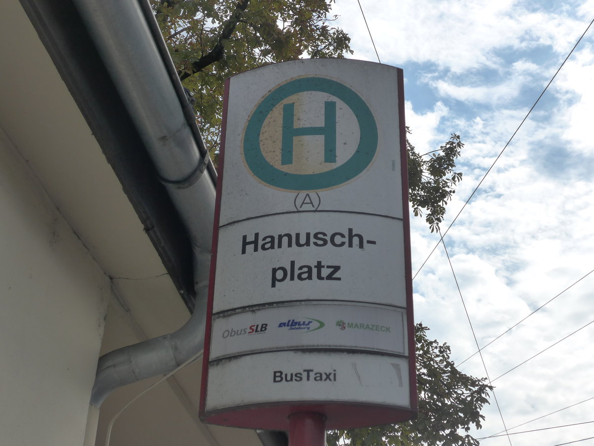(197'152) - Bus-Haltestelle - Salzburg, Hanuschplatz - am 13. September 2018