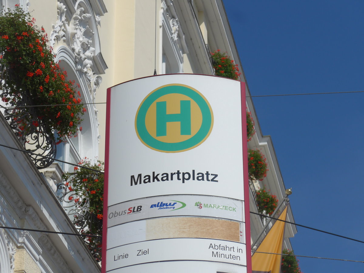(197'222) - Bus-Haltestelle - Salzburg, Makartplatz - am 13. September 2018