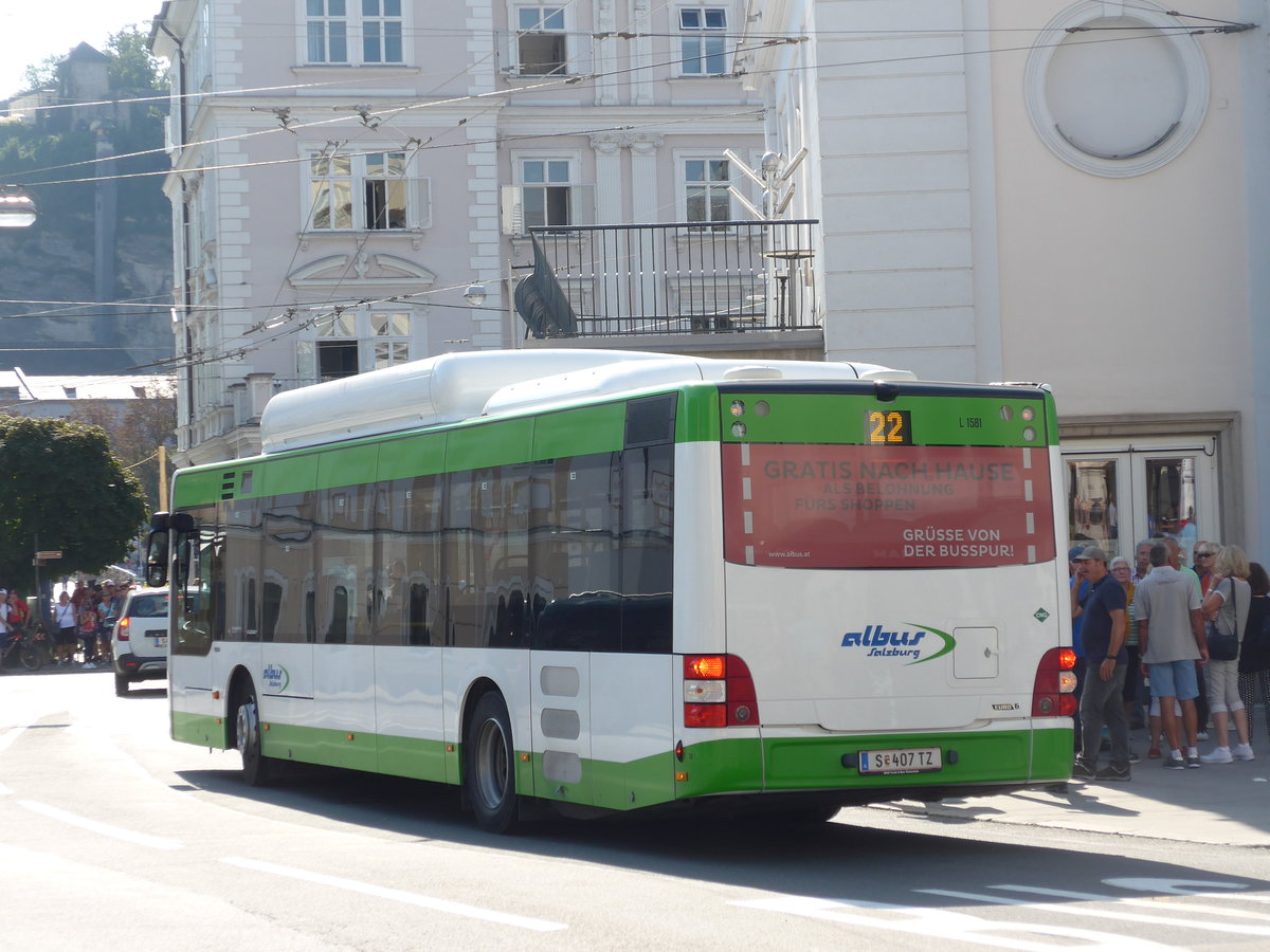 (197'275) - Albus, Salzburg - Nr. L1581/S 407 TZ - MAN am 13. September 2018 in Salzburg, Makartplatz 