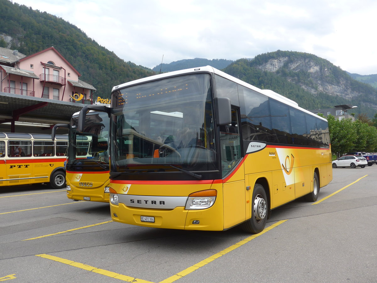 (197'730) - AVG Meiringen - Nr. 64/BE 401'364 - Setra am 16. September 2018 in Meiringen, Postautostation