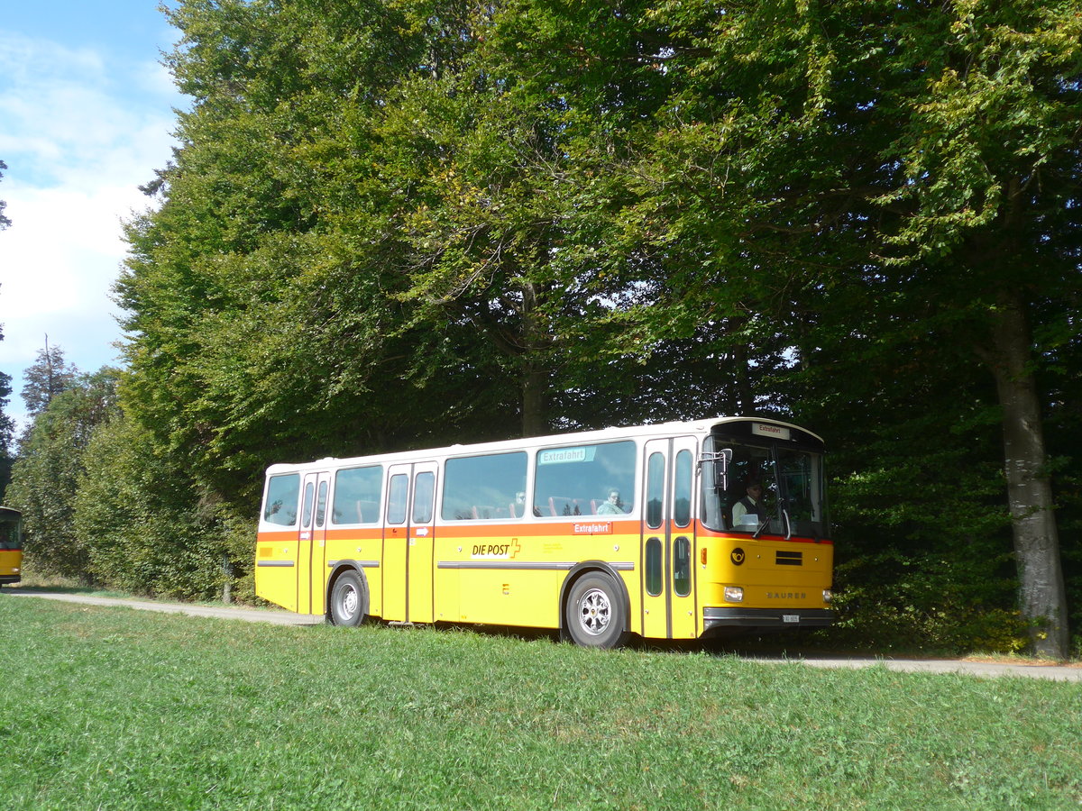 (198'009) - Gautschi, Suhr - AG 6835 - Saurer/Tscher (ex Ltscher, Neuheim Nr. 200; ex Cartek, Regensdorf; ex P 25'822) am 30. September 2018 in Wasen, Huttwilstrasse