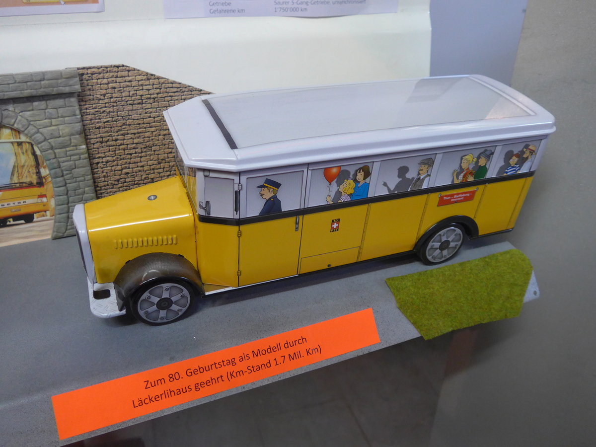 (198'024) - Lckerli-Hus Model - Teuffenthal-Eriz Postauto - am 30. September 2018 in Bellach, Hess