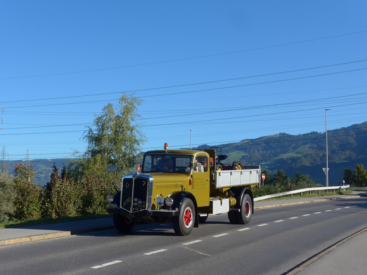 (198'153) - Schregenberger, Degersheim - Nr. 7/ZH 169'778 - FBW am 13. Oktober 2018 in Bilten, Schniserstrasse