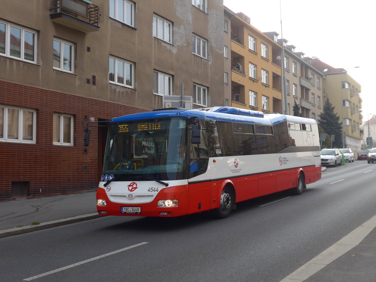 (198'509) - DPP Praha - Nr. 4544/7AC 3449 - SOR am 19. Oktober 2018 in Praha, Ndraz Podbaba