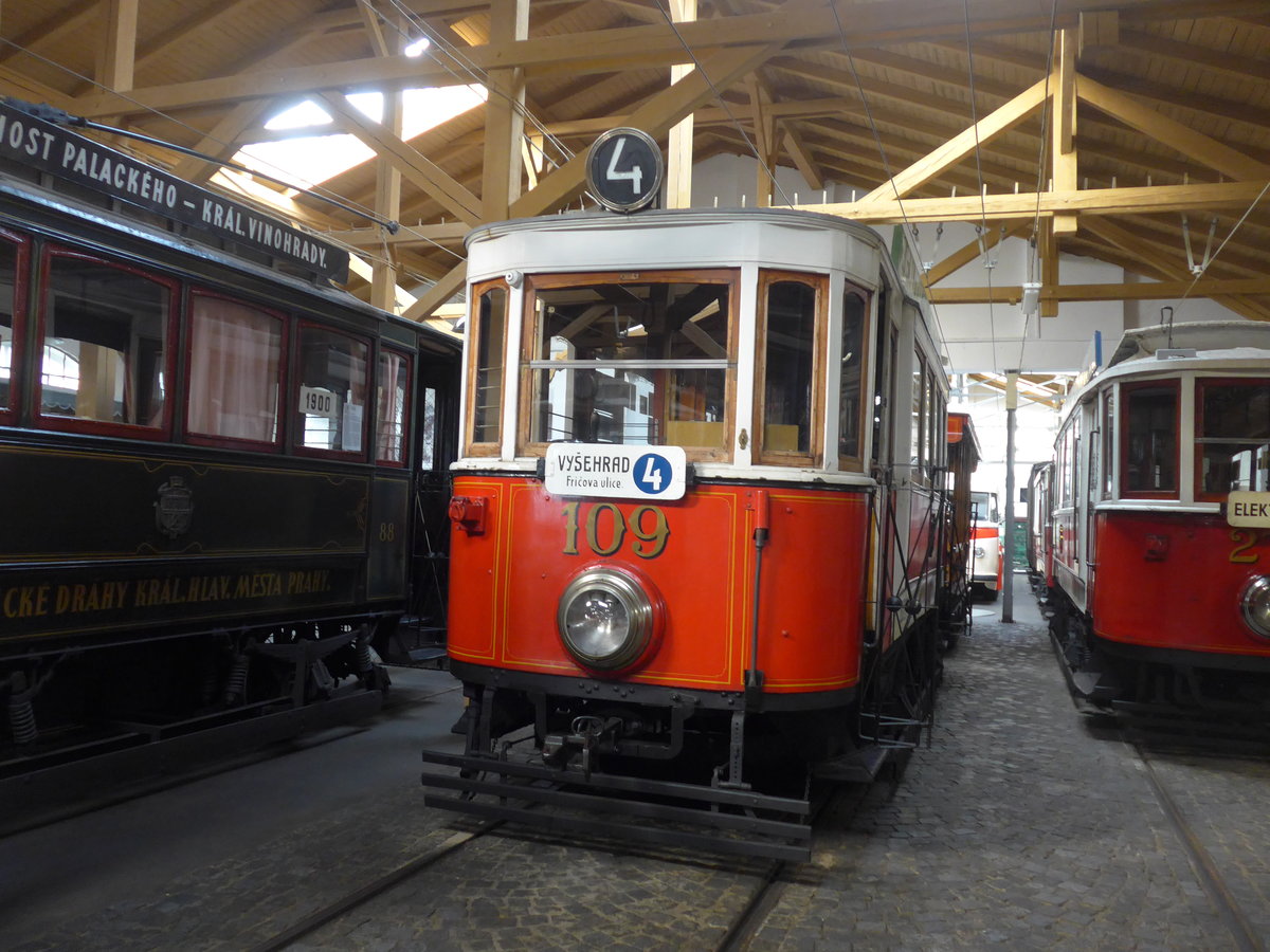 (198'786) - DPP-Tram - Nr. 109 - am 20. Oktober 2018 in Praha, PNV-Museum
