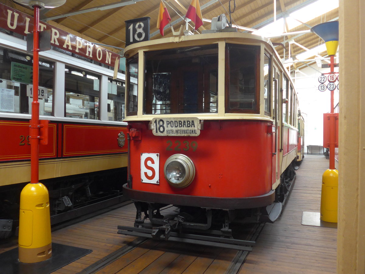 (198'788) - DPP-Tram - Nr. 2239 - am 20. Oktober 2018 in Praha, PNV-Museum