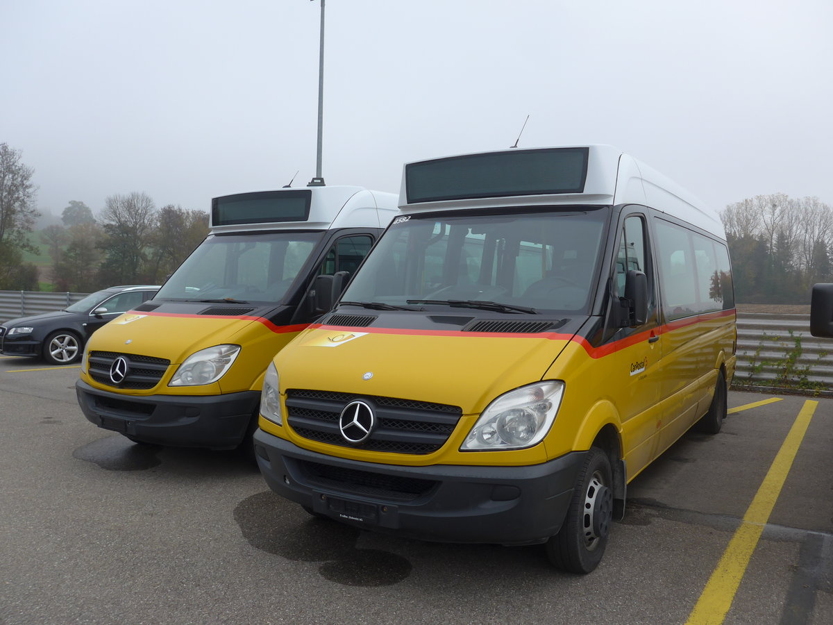 (199'238) - CarPostal Ouest - (JU 49'395) - Mercedes (ex Nr. 40: ex Stucki, Porrentruy Nr. 2) am 4. November 2018 in Develier, Parkplatz