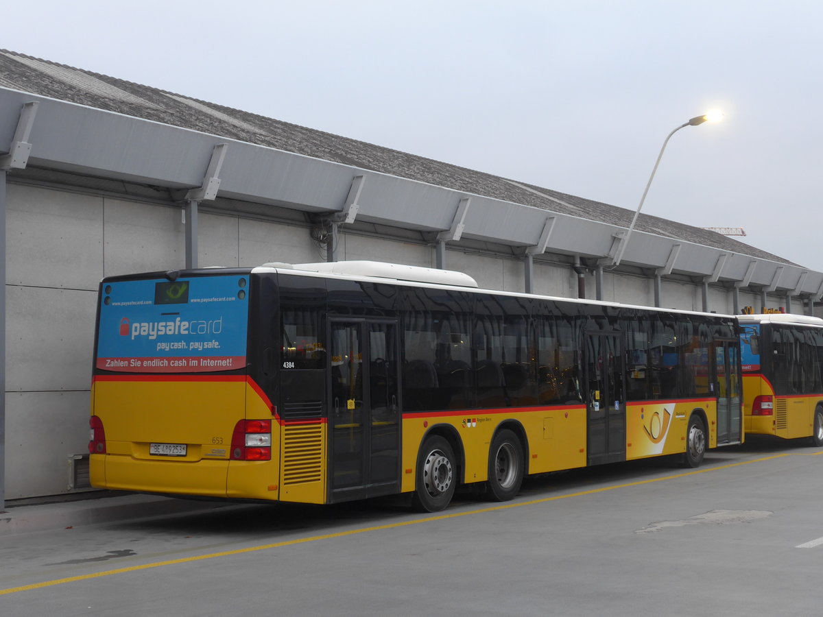 (199'307) - PostAuto Bern - Nr. 653/BE 489'253 - MAN am 18. November 2018 in Bern, Postautostation