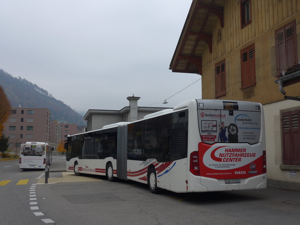 (199'327) - ARAG Ruswil - Nr. 39/LU 15'541 - Mercedes am 18. November 2018 beim Bahnhof Littau