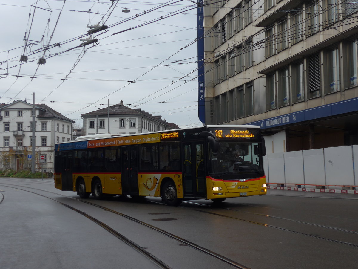 (199'502) - Schwizer, Goldach - SG 169'617 - MAN am 24. November 2018 beim Bahnhof St. Gallen