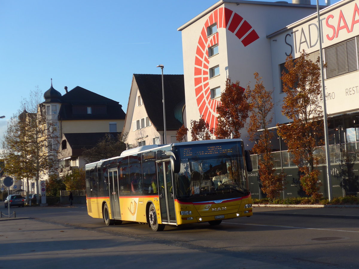 (199'550) - Postautobetriebe Unteres Toggenburg, Ltisburg - SG 214'322 - MAN am 24. November 2018 beim Bahnhof Wil