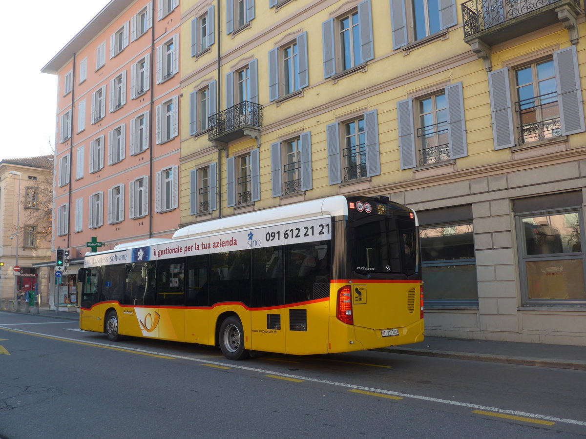 (199'708) - AutoPostale Ticino - Nr. 543/TI 215'323 - Mercedes am 7. Dezember 2018 in Lugano, Centro