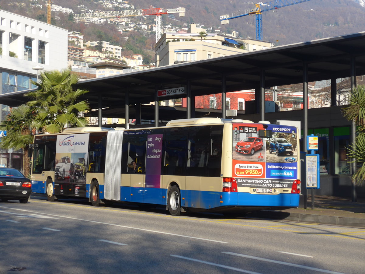 (199'770) - FART Locarno - Nr. 40/TI 323'840 - MAN am 7. Dezember 2018 beim Bahnhof Locarno