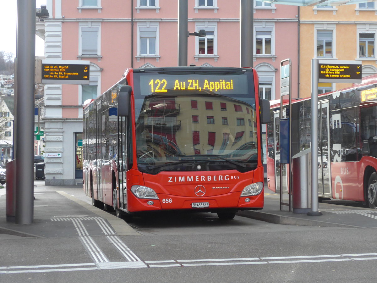 (199'779) - AHW Horgen - Nr. 656/ZH 456'887 - Mercedes am 8. Dezember 2018 beim Bahnhof Wdenwil