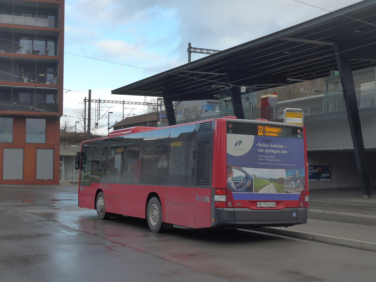 (199'914) - Bernmobil, Bern - Nr. 414/BE 716'414 - MAN am 10. Dezember 2018 beim Bahnhof Bern Brnnen Westside