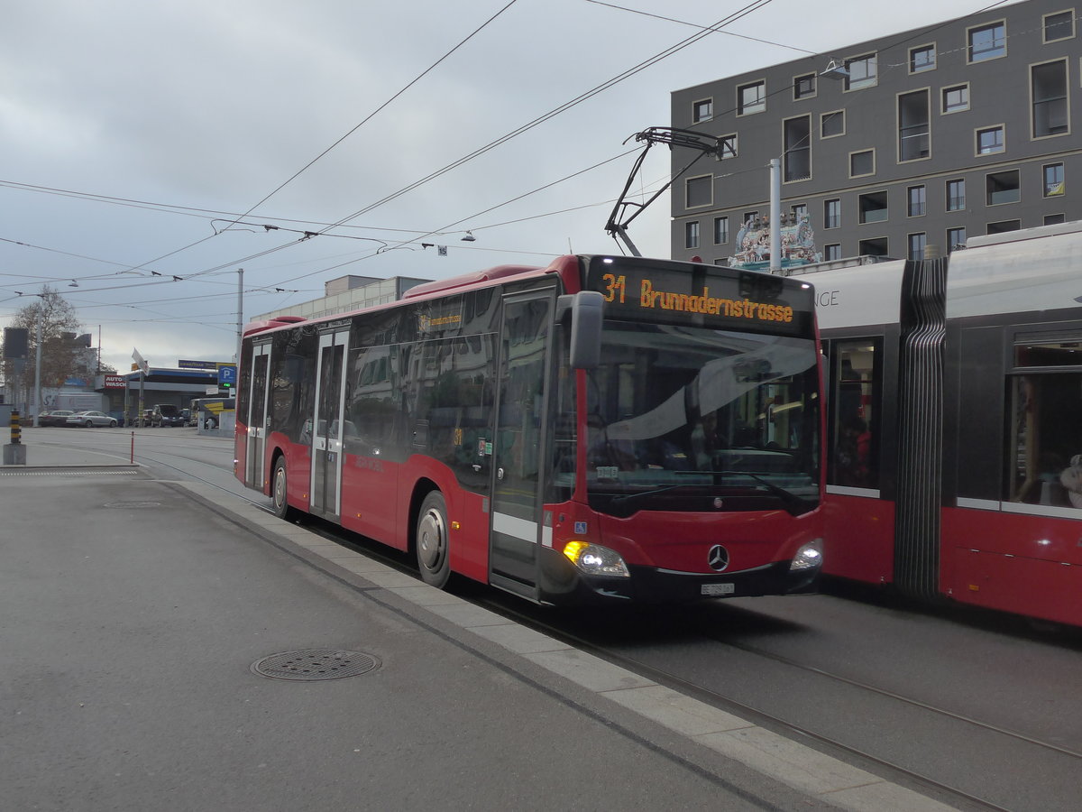(199'926) - Bernmobil, Bern - Nr. 161/BE 729'161 - Mercedes am 10. Dezember 2018 beim Bahnhof Bern Europaplatz