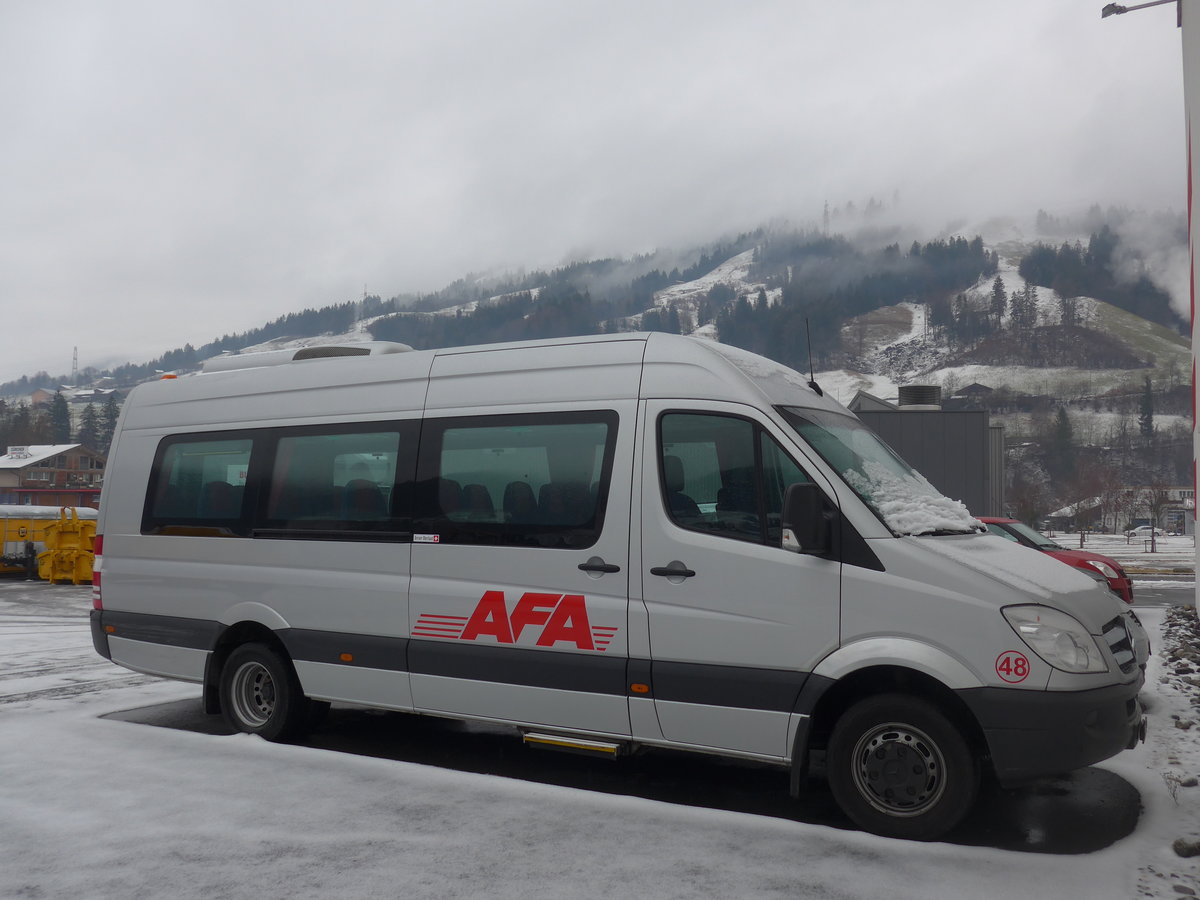 (199'996) - AFA Adelboden - Nr. 48/BE 26'880 - Mercedes (ex Oehrli, Lenk) am 16. Dezember 2018 in Frutigen, Garage