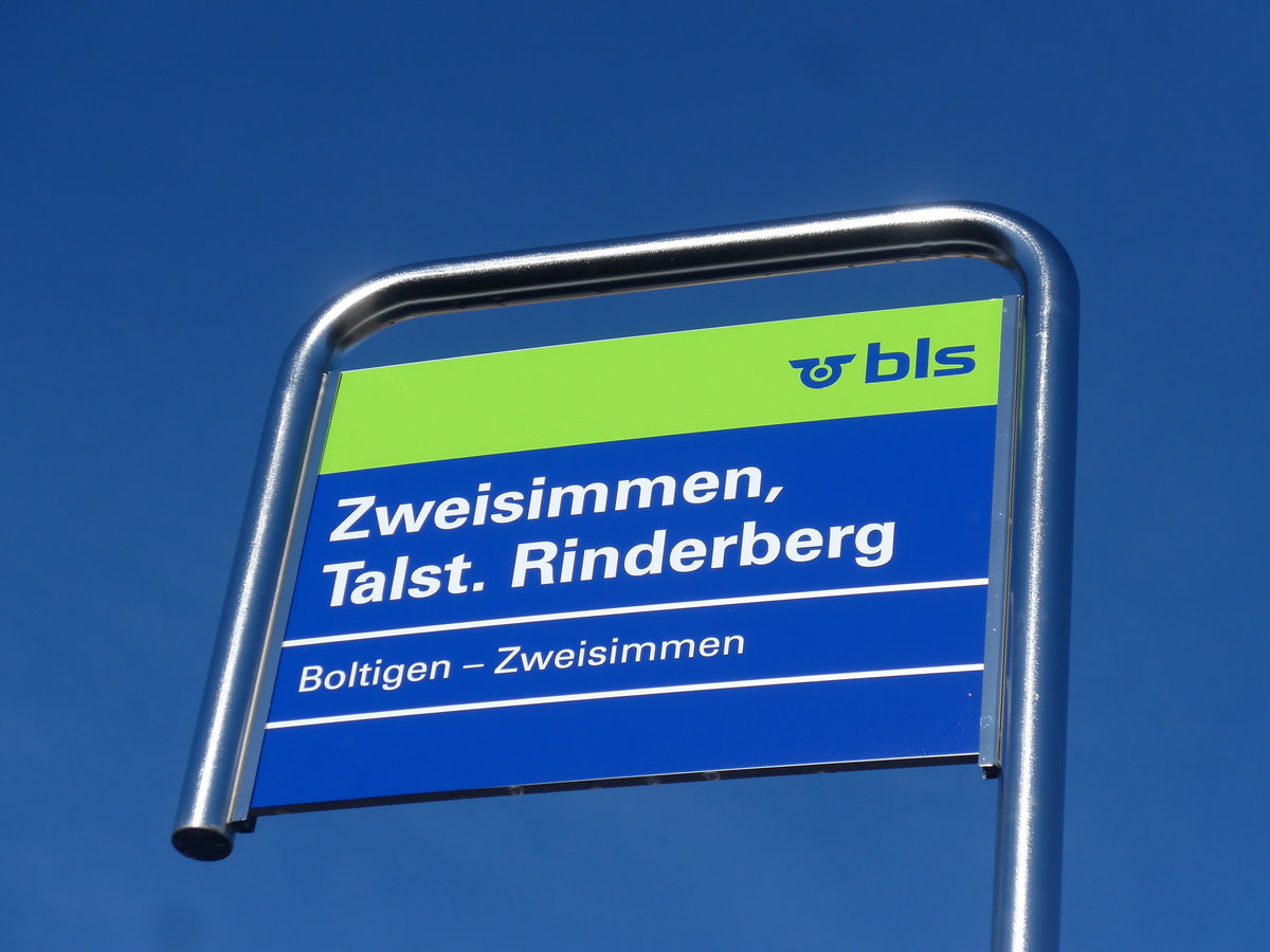 (200'217) - bls-Haltestelle - Zweisimmen, Talst. Rinderberg - am 25. Dezember 2018