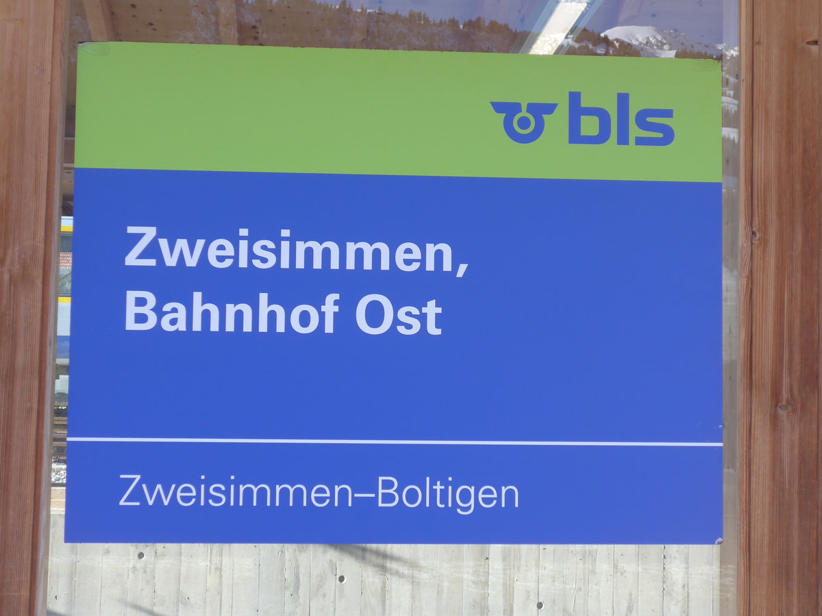 (200'218) - bls-Haltestelle - Zweisimmen, Bahnhof Ost - am 25. Dezember 2018