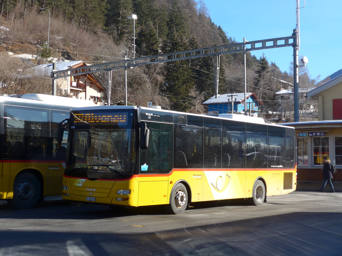 (200'292) - Bossi&Hemmi, Tiefencastel - GR 152'471 - MAN/Gppel am 26. Dezember 2018 beim Bahnhof Tiefencastel