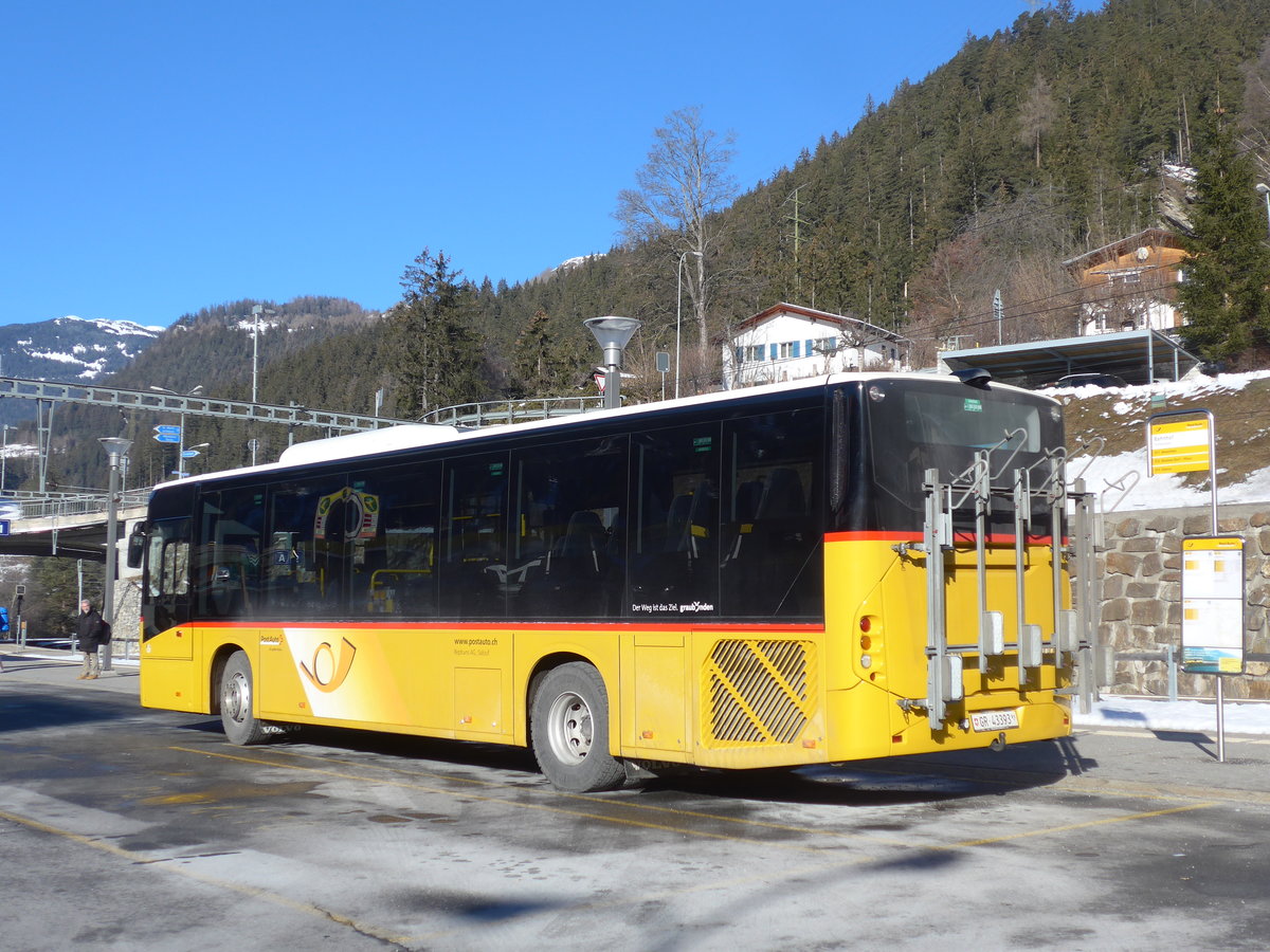 (200'295) - Reptrans, Salouf - GR 43'393 - Volvo am 26. Dezember 2018 beim Bahnhof Tiefencastel