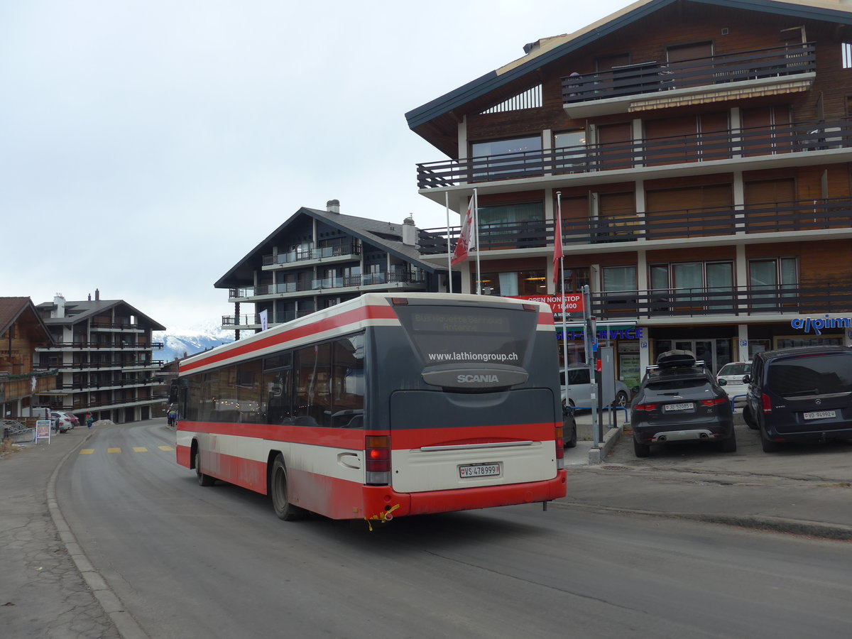 (200'361) - Lathion, Sion - Nr. 26/VS 478'999 - Scania/Hess (ex AAGS Schwyz Nr. 12) am 30. Dezember 2018 in Haute-Nendaz, Tlcabine