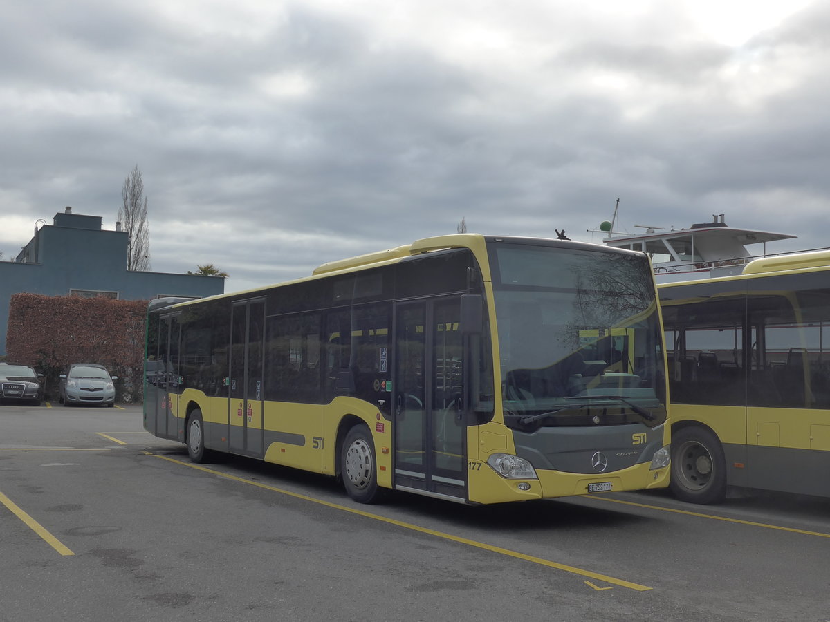 (200'465) - STI Thun - Nr. 177/BE 752'177 - Mercedes am 31. Dezember 2018 bei der Schifflndte Thun