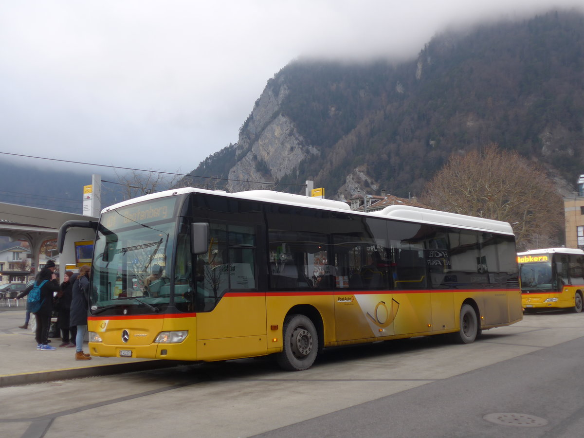 (200'539) - AVG Meiringen - Nr. 71/BE 412'071 - Mercedes am 1. Januar 2019 beim Bahnhof Interlaken West