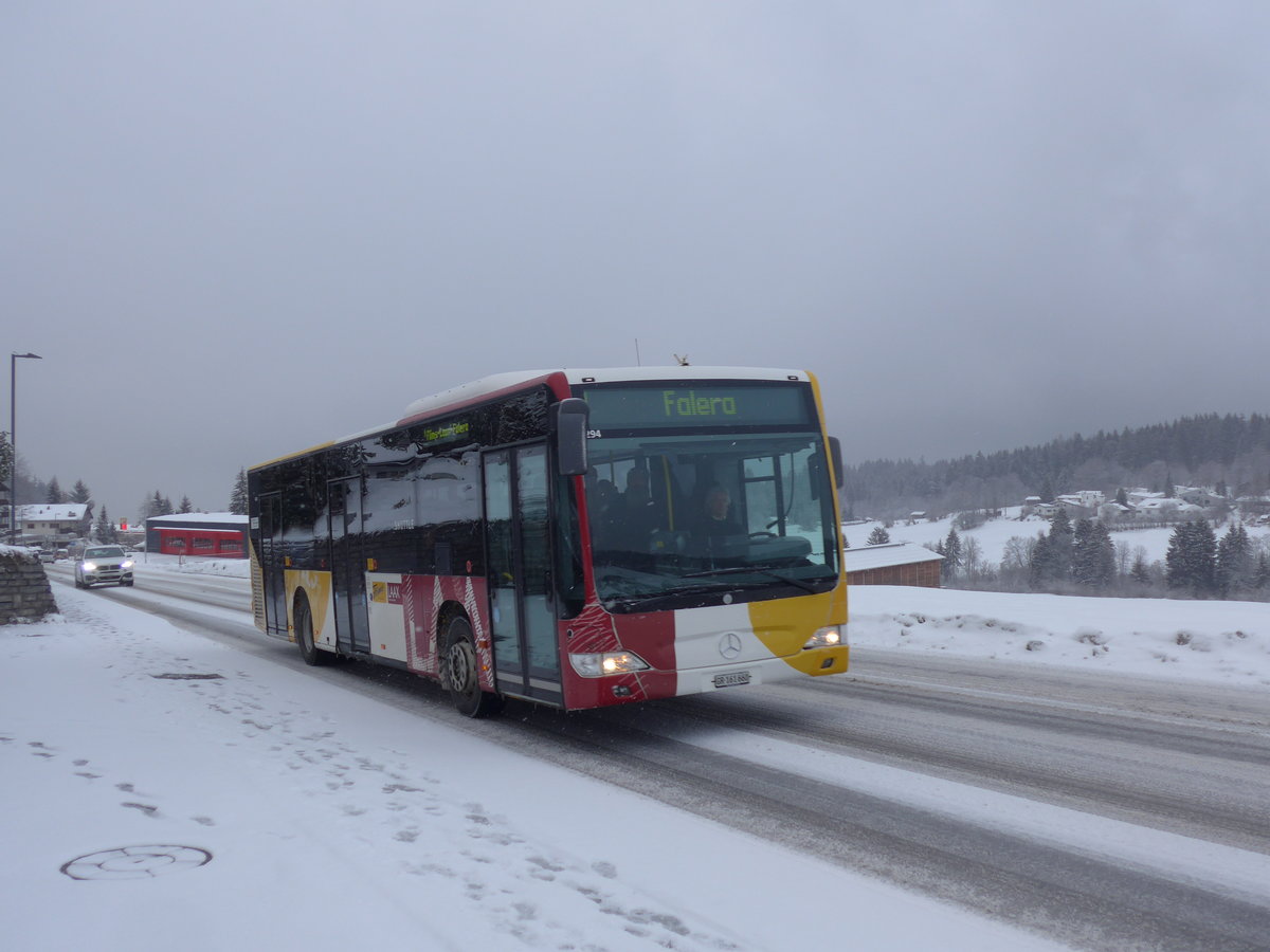 (200'557) - Stuppan, Flims - GR 161'660 - Mercedes am 2. Januar 2019 in Flims, Via Nova