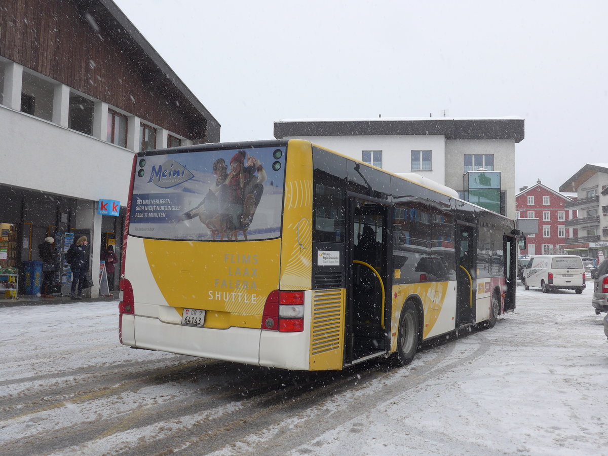 (200'606) - Stuppan, Flims - GR 64'143 - MAN am 2. Januar 2019 in Flims, Post