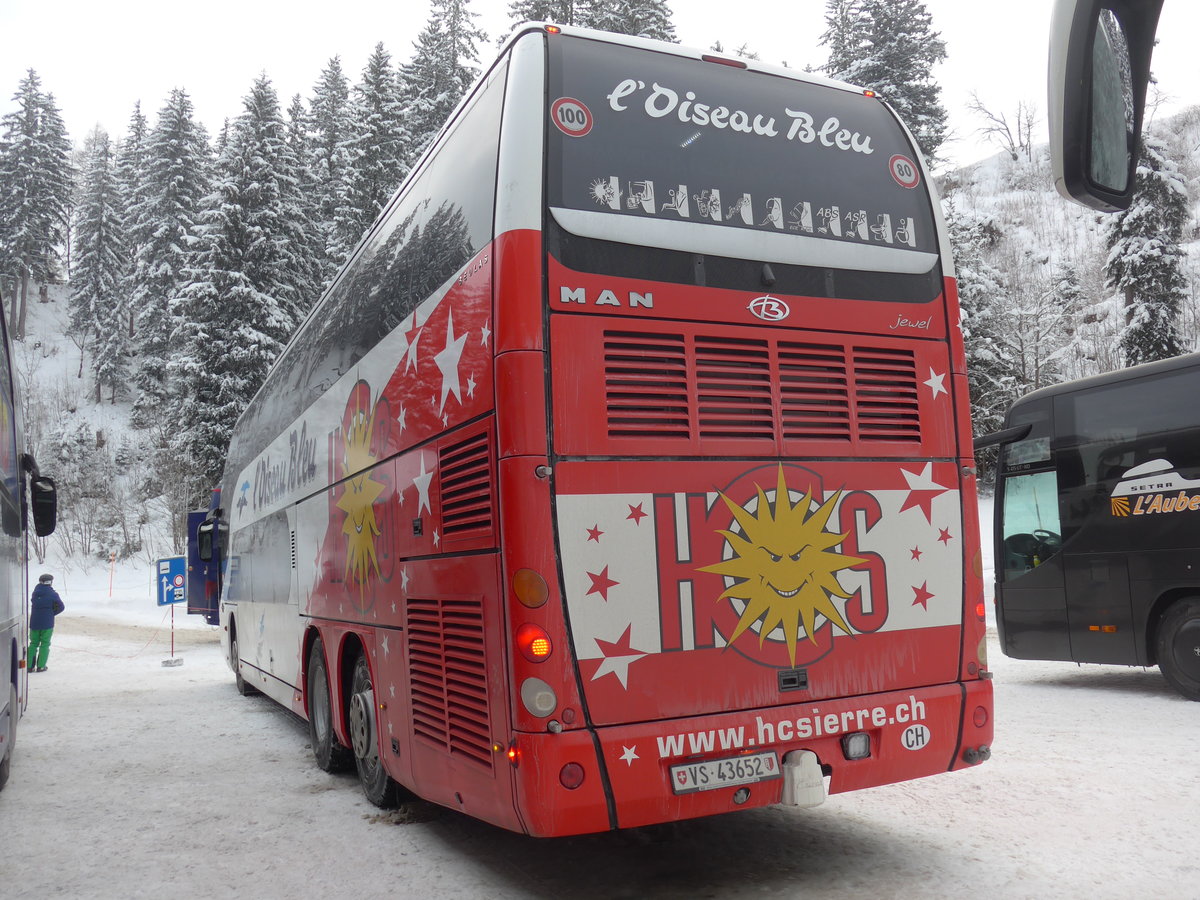 (200'743) - L'Oiseau Bleu, Sierre - VS 43'652 - MAN/Beulas am 12. Januar 2019 in Adelboden, ASB