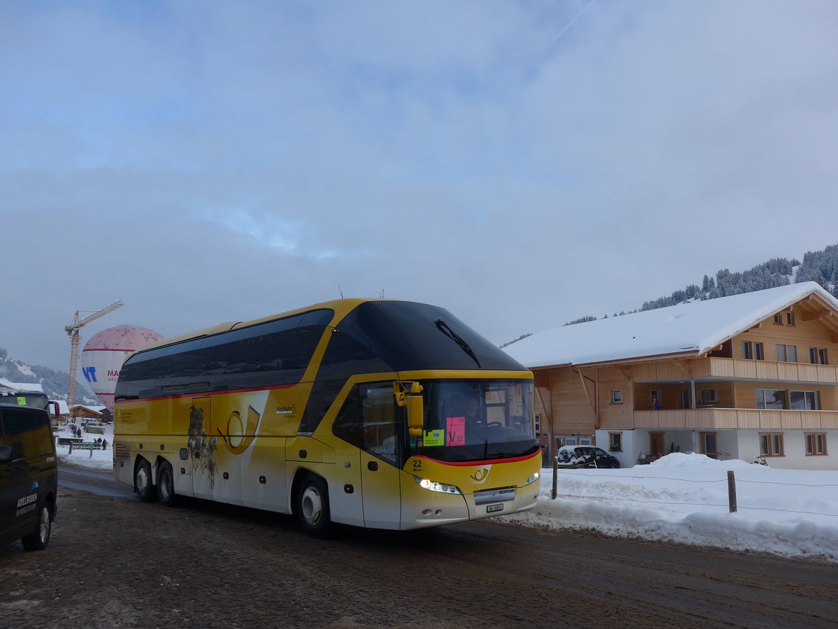 (200'799) - Tschannen, Zofingen - Nr. 22/AG 6803 - Neoplan (ex PostAuto Graubnden) am 12. Januar 2019 in Adelboden, Weltcup