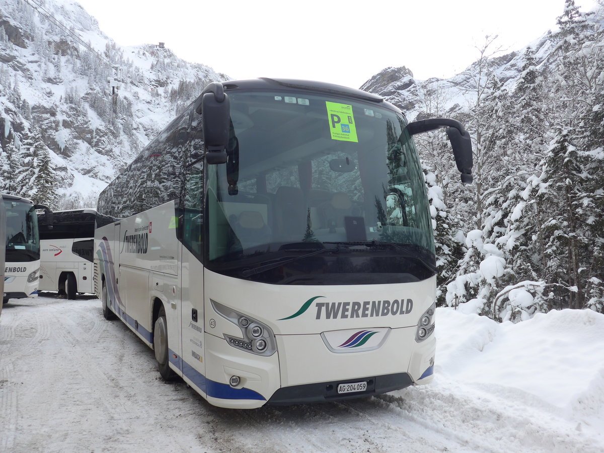 (200'906) - Twerenbold, Baden - Nr. 43/AG 204'059 - VDL am 12. Januar 2019 in Adelboden, Unter dem Birg