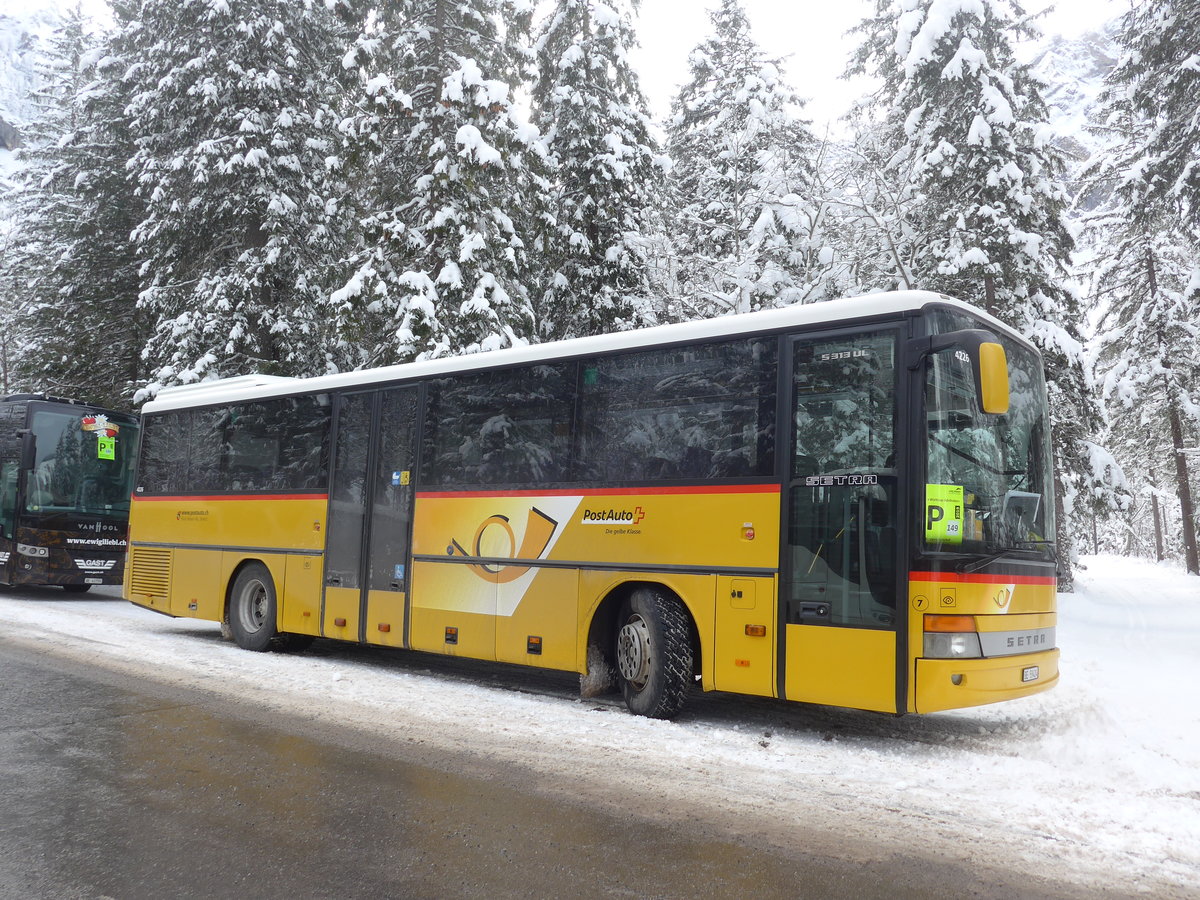 (200'946) - Flck, Brienz - Nr. 7/BE 59'424 - Setra am 12. Januar 2019 in Adelboden, Unter dem Birg