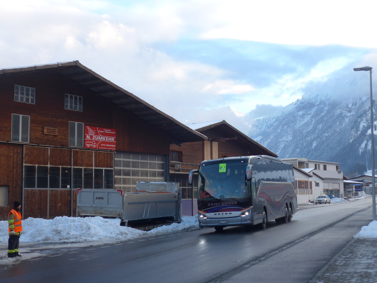 (200'985) - Heidi, Liesberg - BL 57'182 - Setra am 12. Januar 2019 beim Bahnhof Frutigen