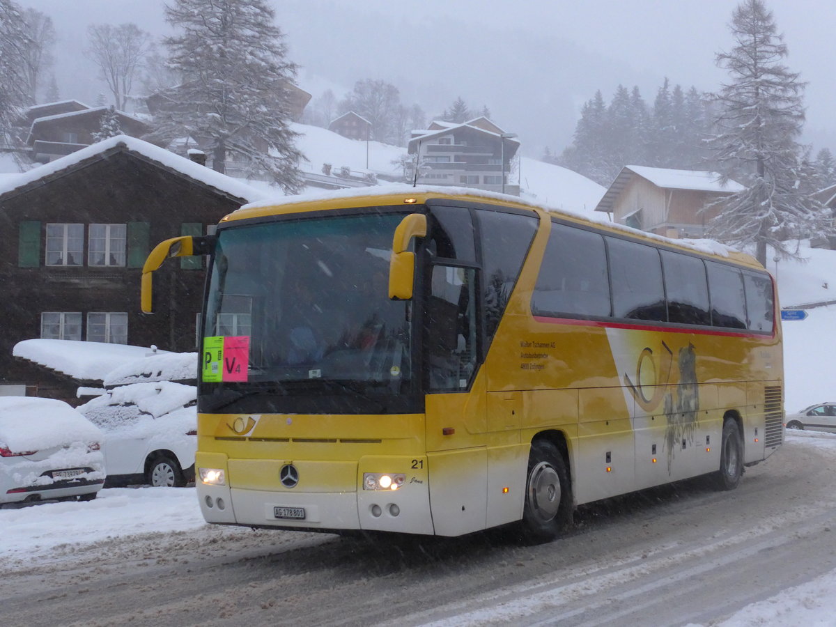 (201'042) - Tschannen, Zofingen - Nr. 21/AG 178'801 - Mercedes am 13. Januar 2019 in Adelboden, Oey