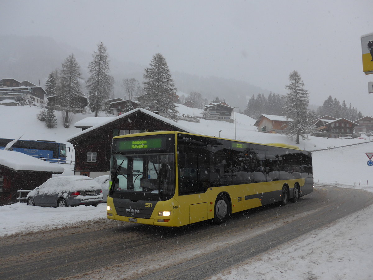 (201'075) - STI Thun - Nr. 148/BE 801'148 - MAN am 13. Januar 2019 in Adelboden, Oey