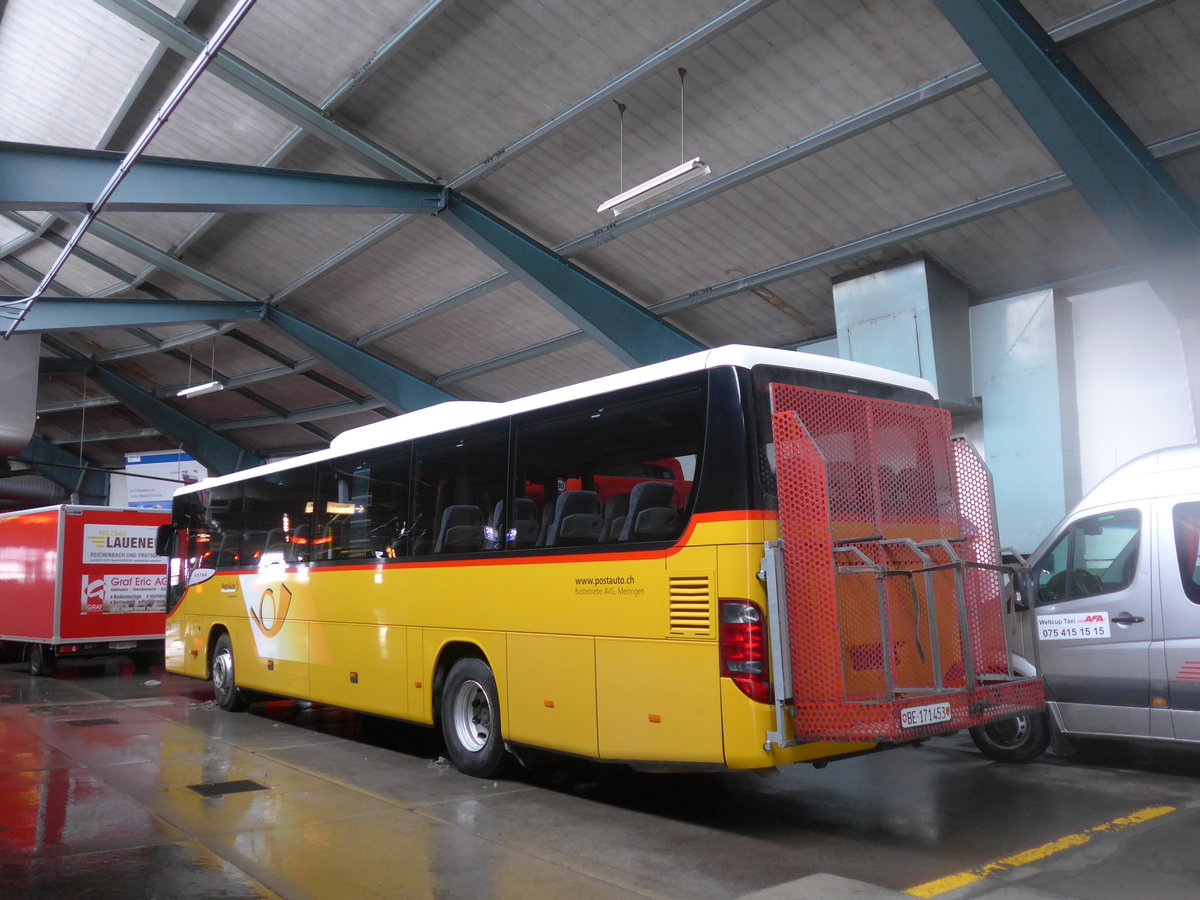 (201'130) - AVG Meiringen - Nr. 73/BE 171'453 - Setra am 13. Januar 2019 in Adelboden, Busstation (Einsatz AFA)