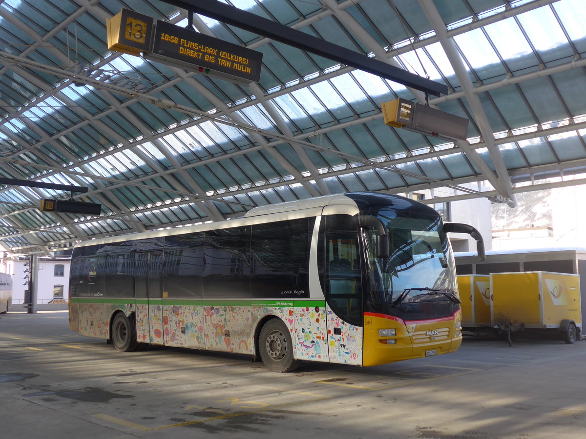 (201'248) - PostAuto Graubnden - GR 162'978 - MAN am 19. Januar 2019 in Chur, Postautostation