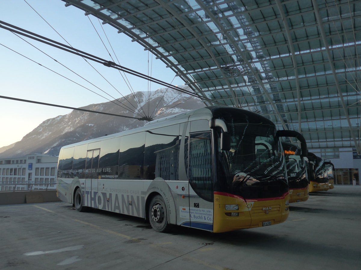 (201'307) - PostAuto Graubnden - GR 162'988 - MAN am 19. Januar 2019 in Chur, Postautostation