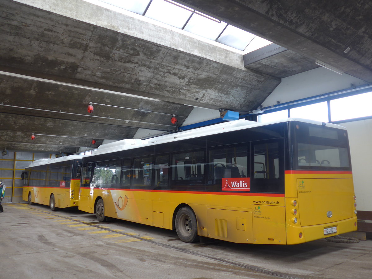 (201'321) - PostAuto Wallis - VS 477'211 - Ebusco am 27. Januar 2019 in Saas-Fee, Busterminal