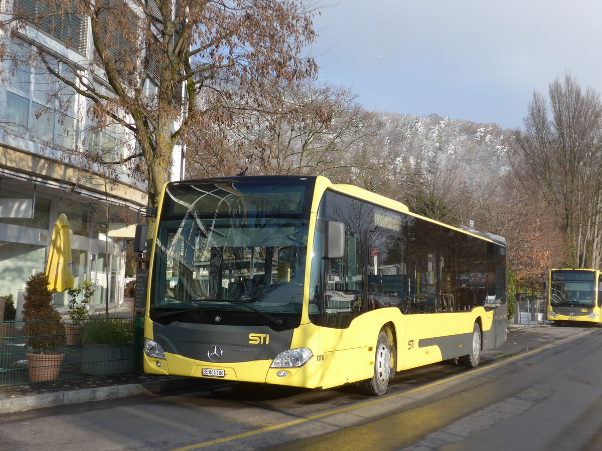 (201'480) - STI Thun - Nr. 186/BE 804'186 - Mercedes am 4. Februar 2019 bei der Schifflndte Thun