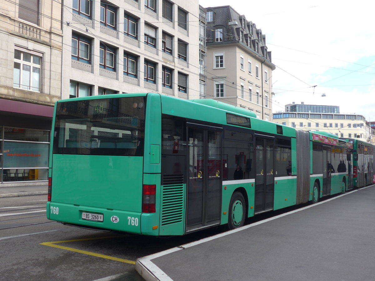 (201'497) - BVB Basel - Nr. 760/BS 3260 - MAN am 11. Februar 2019 beim Bahnhof Basel