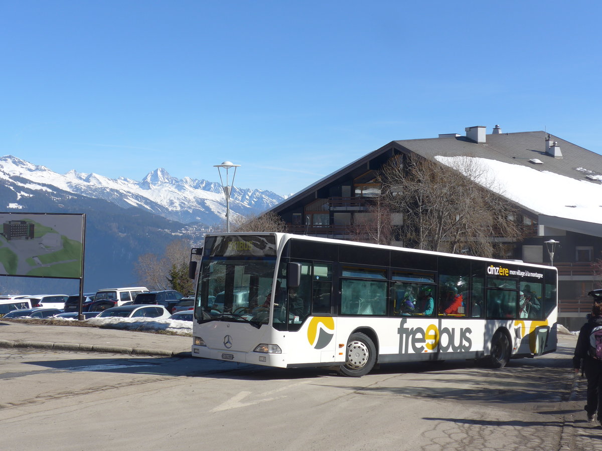 (201'776) - Buchard, Leytron - Nr. 90/VS 243'990 - Mercedes (ex Ryffel, Uster Nr. 69; ex Welti-Furrer, Zrich Nr. 53; ex Frhlich, Zrich Nr. 608) am 24. Februar 2019 in Anzre, Tlcabine