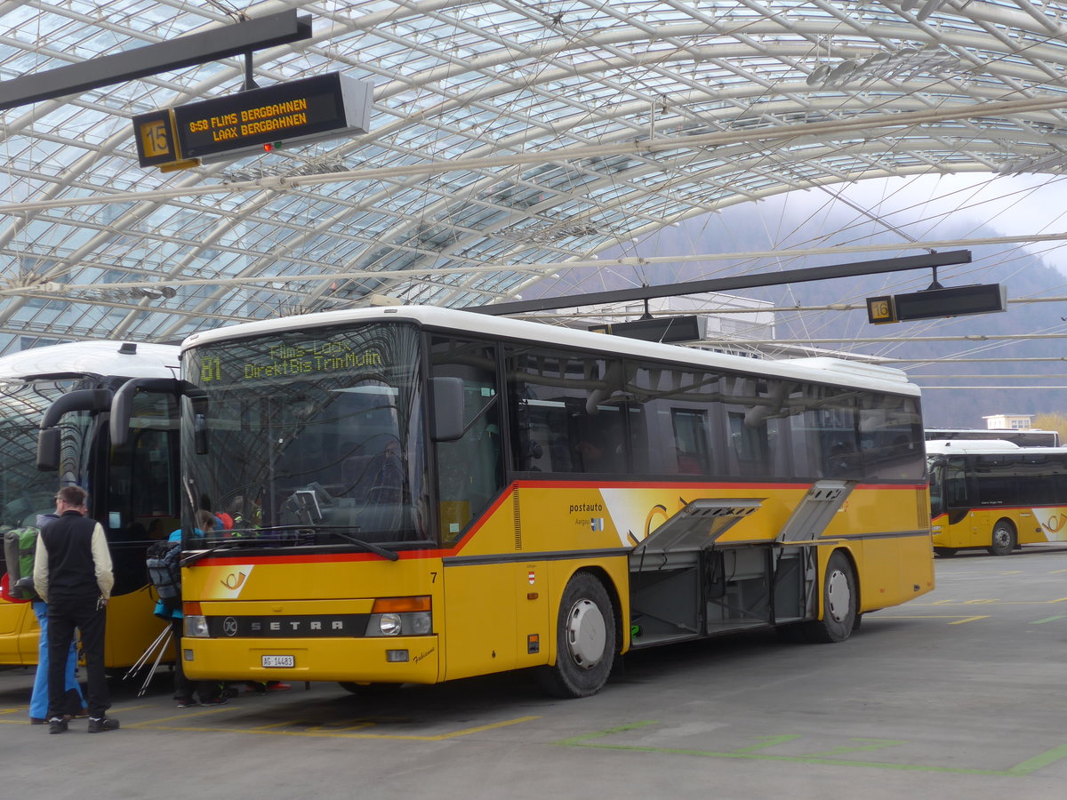 (201'807) - Tschannen, Zofingen - Nr. 7/AG 14'483 - Setra am 2. Mrz 2019 in Chur, Postautostation (Einsatz PostAuto)