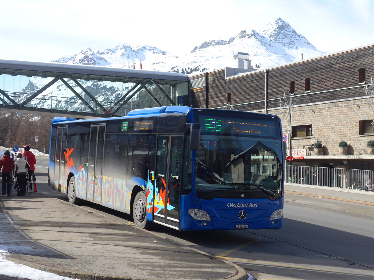 (201'843) - SBC Chur - Nr. 108/GR 100'108 - Mercedes am 2. Mrz 2019 in Surlej, Corvatschbahn