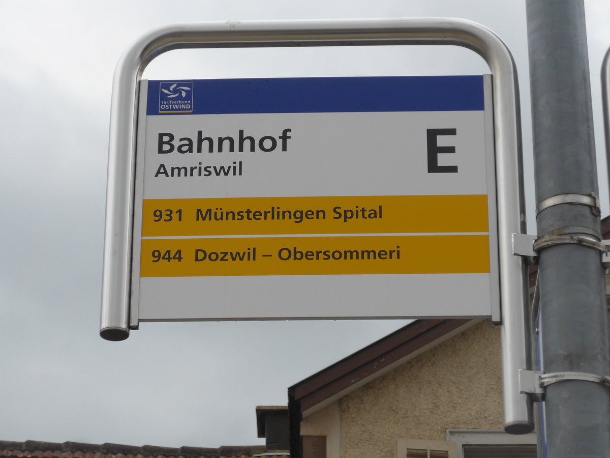 (201'974) - PostAuto-Haltestelle - Amriswil, Bahnhof - am 4. Mrz 2019